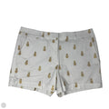 Pineapple Shorts By Loft In White and Gold, Size: 6