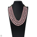 Pink Beaded Layered Necklace By Sugarfix