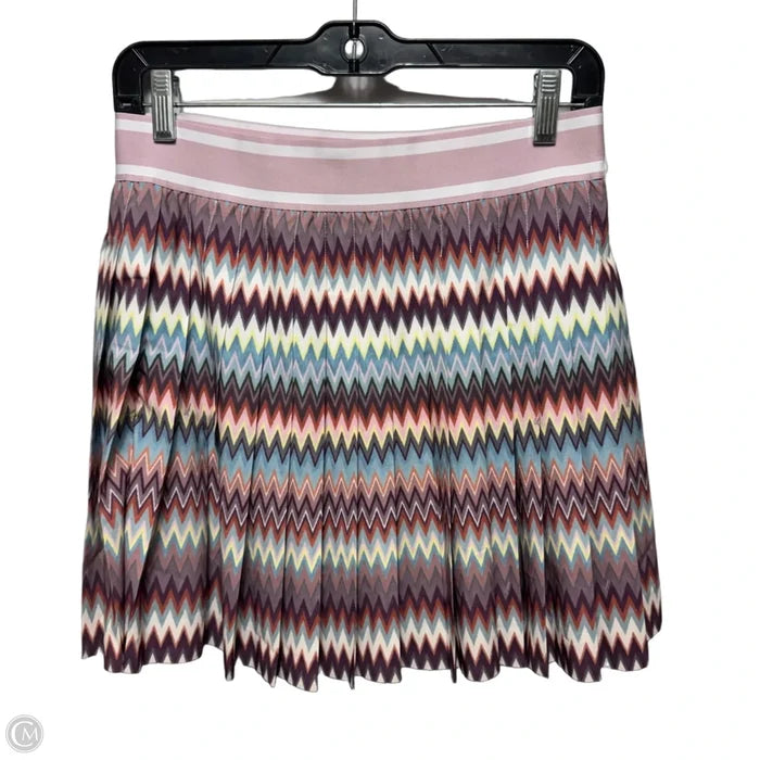 Pleated Athletic Skort By Greyson In Chevron Pattern, Size: M