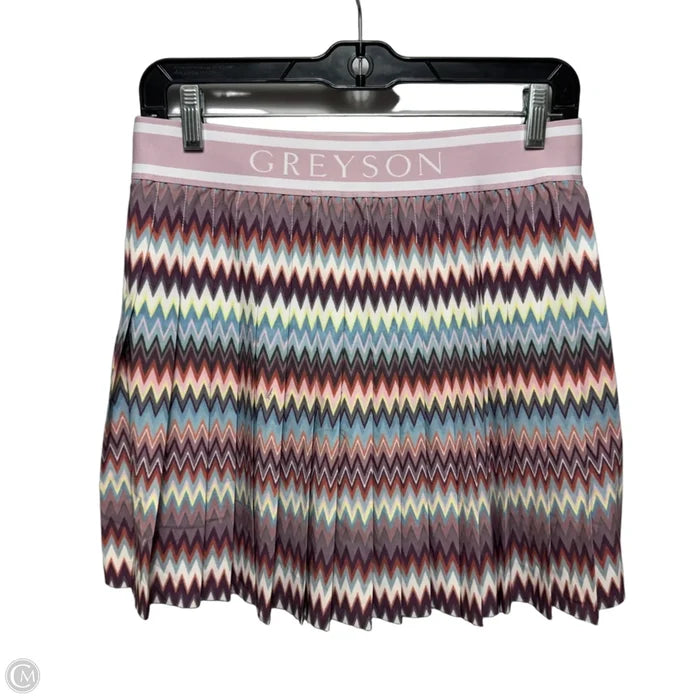 Pleated Athletic Skort By Greyson In Chevron Pattern, Size: M