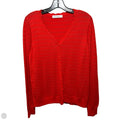 Pointelle Sweater Cardigan By Prettygarden In Orange, Size: S
