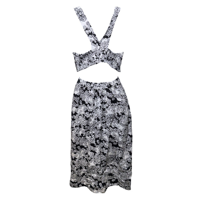 Printed Midi Dress By Anthropologie In Floral Print, Size: XS Petite