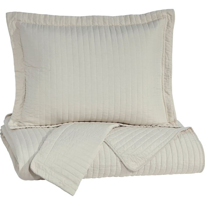 Raleda Buff Queen Coverlet Set
