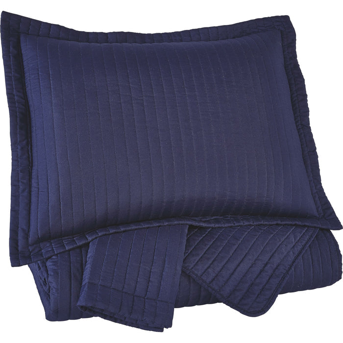 Raleda Navy Queen Coverlet Set