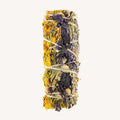 Handgebundenes Raeucherbuendel aus Johanniskraut, Lavendel und Malve mit ca. 10 cm Laenge
