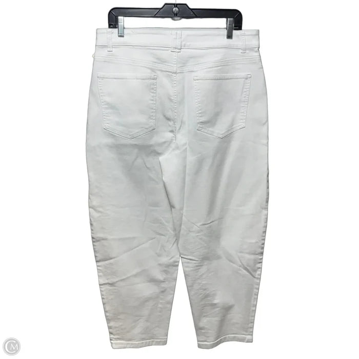 Relaxed Barrel Jeans By Talbots In White, Size: 12