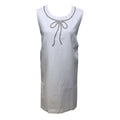 RHINESTONE BOW EMBELLISHED MINI DRESS By English Factory In White, Size: 3x