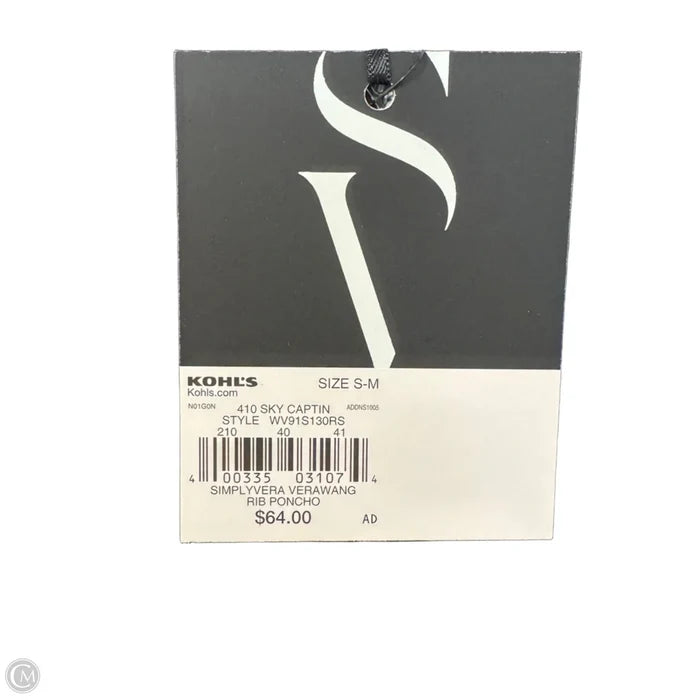 Rib Poncho Sweater By Simply Vera In Navy, Size: S/M