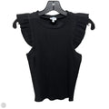 Ribbed Crop Top Sleeveless By Blue Rain In Black, Size: L