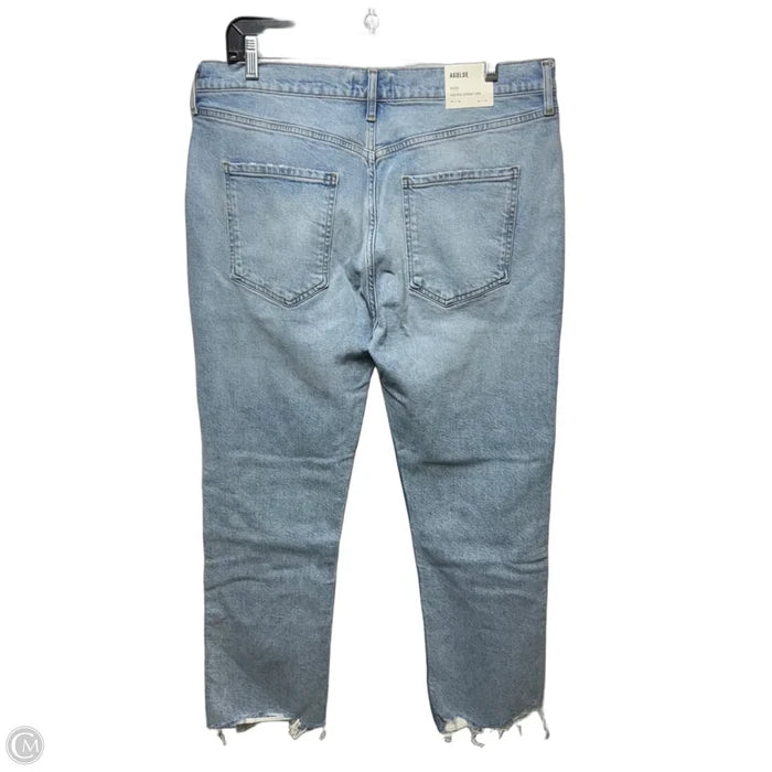 Riley High Rise Straight Crop Jeans By Agolde In Blue Denim, Size: 14/32