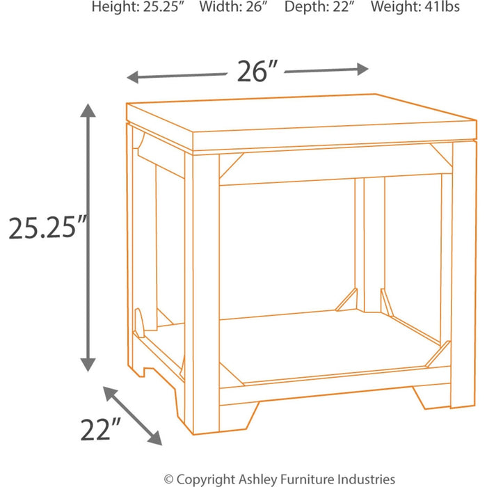 Rogness Rectangle End Table
