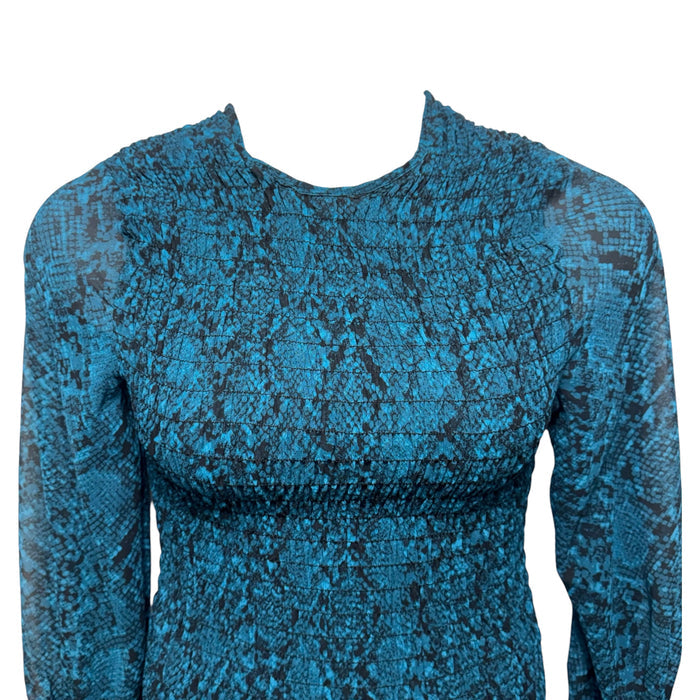 Roisin Dress Designer By Misa In Teal Snake, Size: M