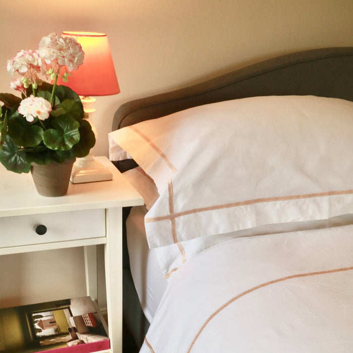 Rose Gold Cross Border 400 Thread Count Bedlinen Set