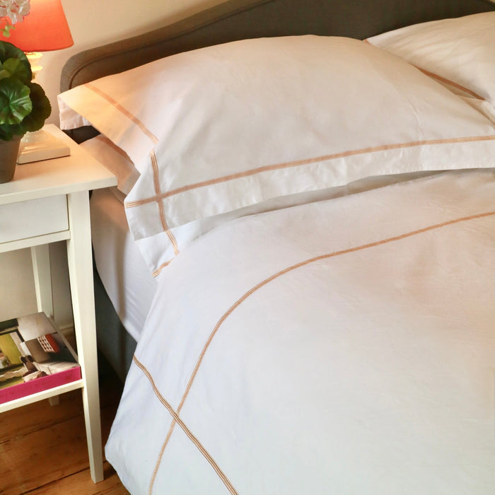 Rose Gold Cross Border 400 Thread Count Bedlinen Set