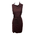 Ruched Mock-Neck Knit Dress By Anthropologie In Brown, Size: XS
