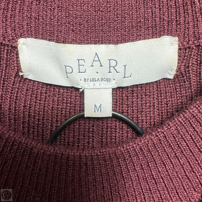 Ruffle Wool Blend Midi Sweater Dress By Pearl by Lela Rose In Purple, Size: M