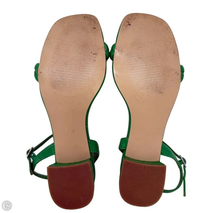 Sandals Heels Block By Steve Madden In Green, Size: 8