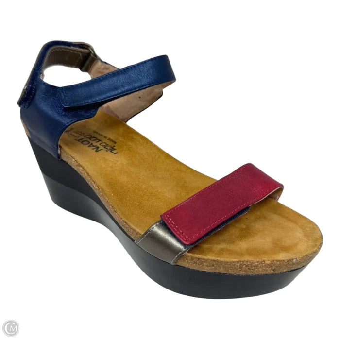 Sandals Heels Wedge By Naot In Multi-colored, Size: 8
