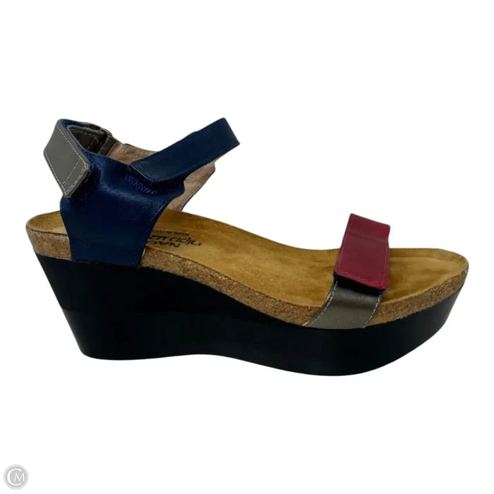 Sandals Heels Wedge By Naot In Multi-colored, Size: 8