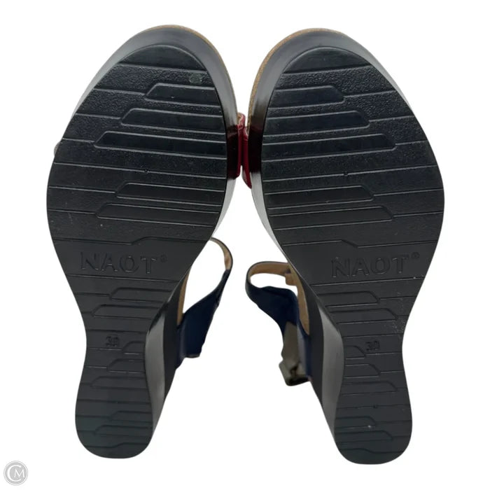 Sandals Heels Wedge By Naot In Multi-colored, Size: 8
