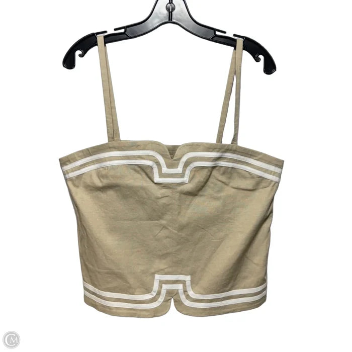 Sauvignon Linen Blend Top Sleeveless By Trina Turk In Tan, Size: 10
