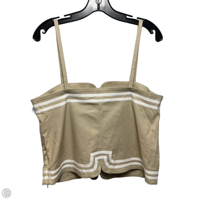 Sauvignon Linen Blend Top Sleeveless By Trina Turk In Tan, Size: 10