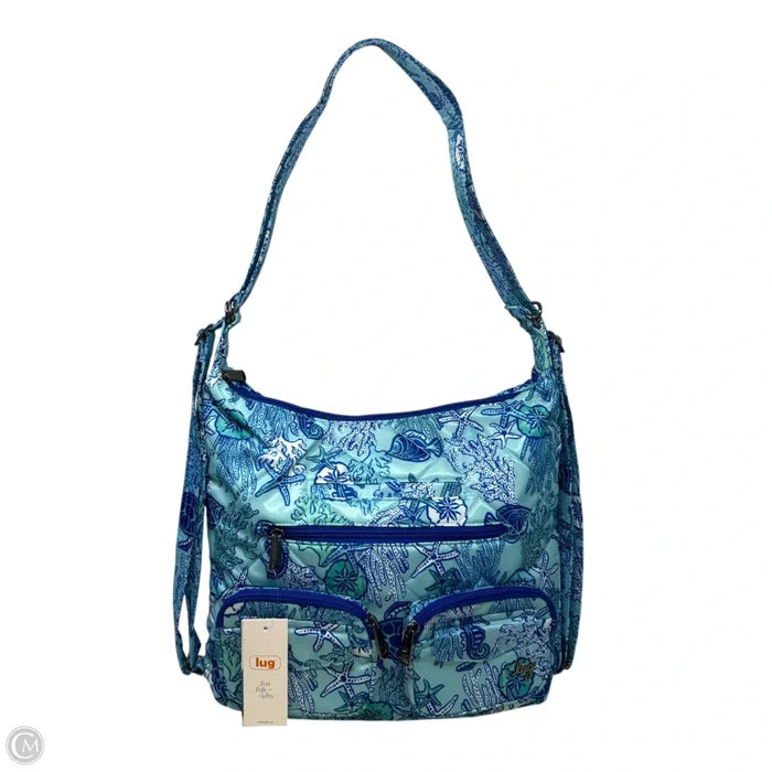 Sea Life Zipliner Handbag By Lug, Size: Medium