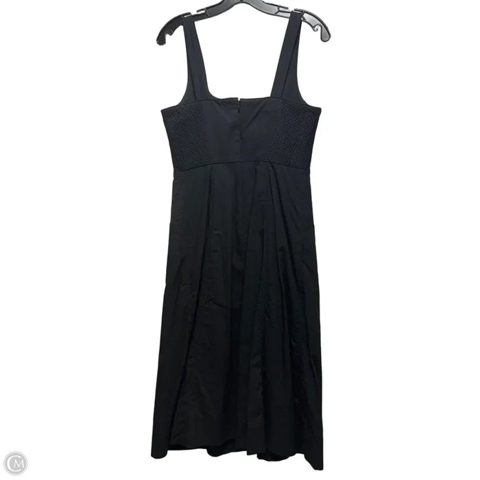 Seamed Poplin Midi Dress By Banana Republic In Black, Size: 4