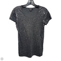 Sequin Top Short Sleeve By Dkny In Silver, Size: S