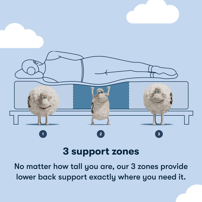 3 support zones 1 inch foam mattress || feel: Firm