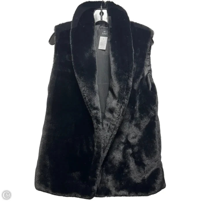 Shawl Collar Faux Fur Vest By Echo In Black, Size: M