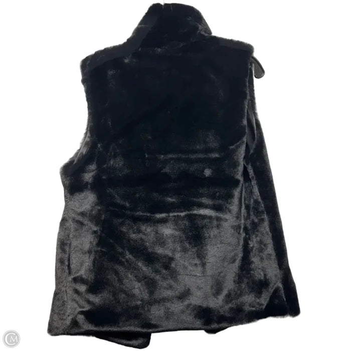 Shawl Collar Faux Fur Vest By Echo In Black, Size: M