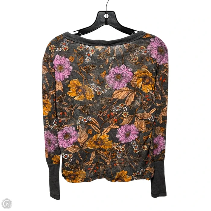 Sheer Top Long Sleeve By Pilcro In Floral Print, Size: XXS