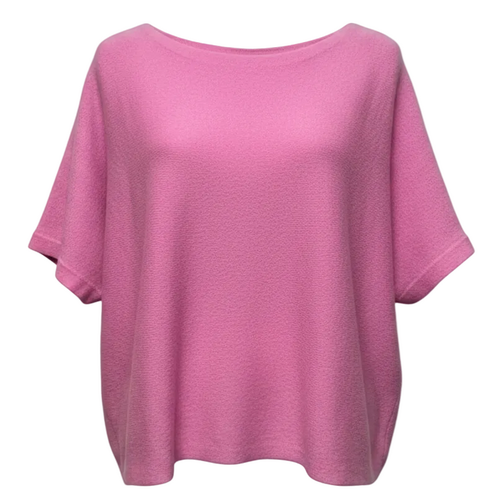 Short Sleeve Cashmere Sweater By 360cashmere In Pink, Size: M
