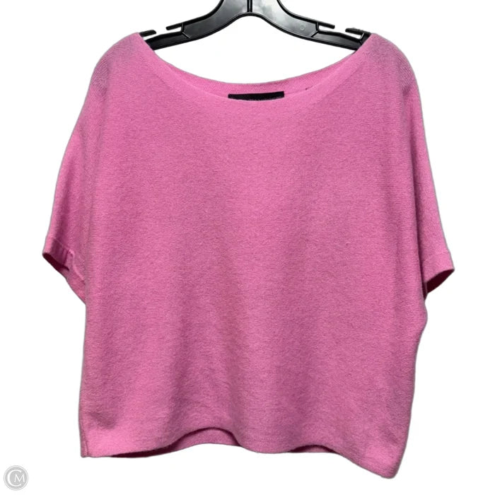 Short Sleeve Cashmere Sweater By 360cashmere In Pink, Size: M