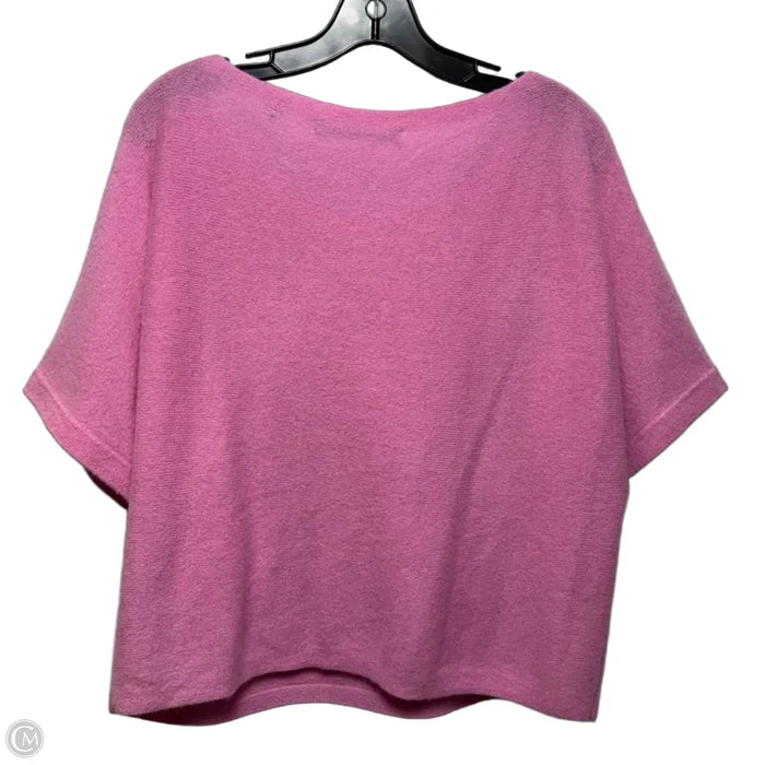 Short Sleeve Cashmere Sweater By 360cashmere In Pink, Size: M