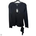 Side Tie Ribbed Sweater By International Concepts In Black, Size: L