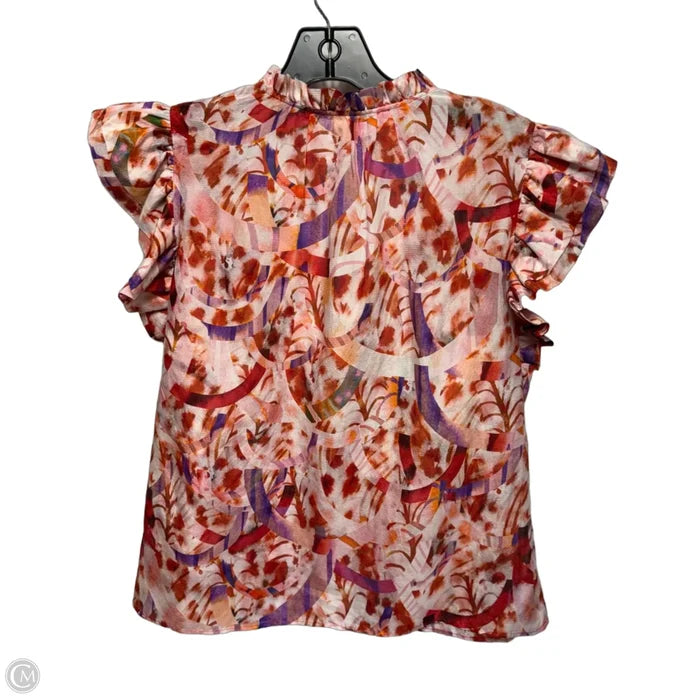 Silk-Cotton Top Short Sleeve By Marie Oliver In Multi-colored, Size: S