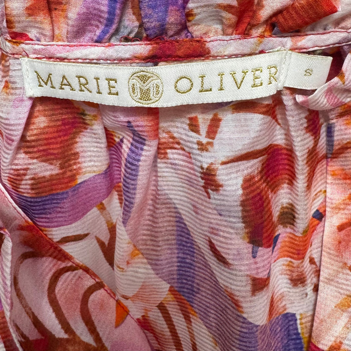 Silk-Cotton Top Short Sleeve By Marie Oliver In Multi-colored, Size: S