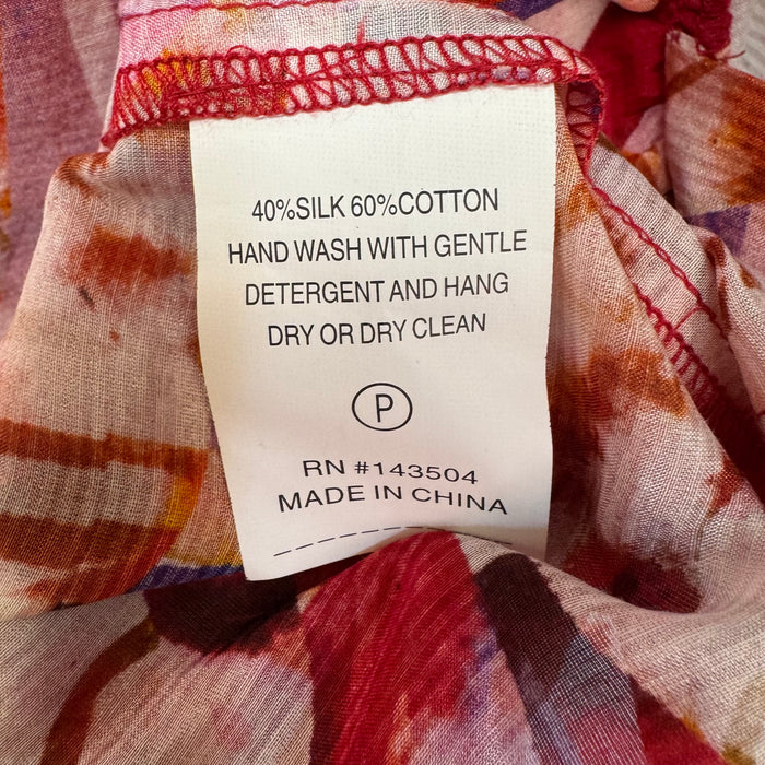 Silk-Cotton Top Short Sleeve By Marie Oliver In Multi-colored, Size: S