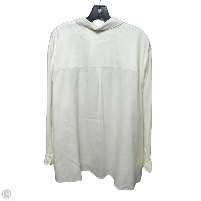 Silk Top Long Sleeve By J. Jill In Cream, Size: 3x