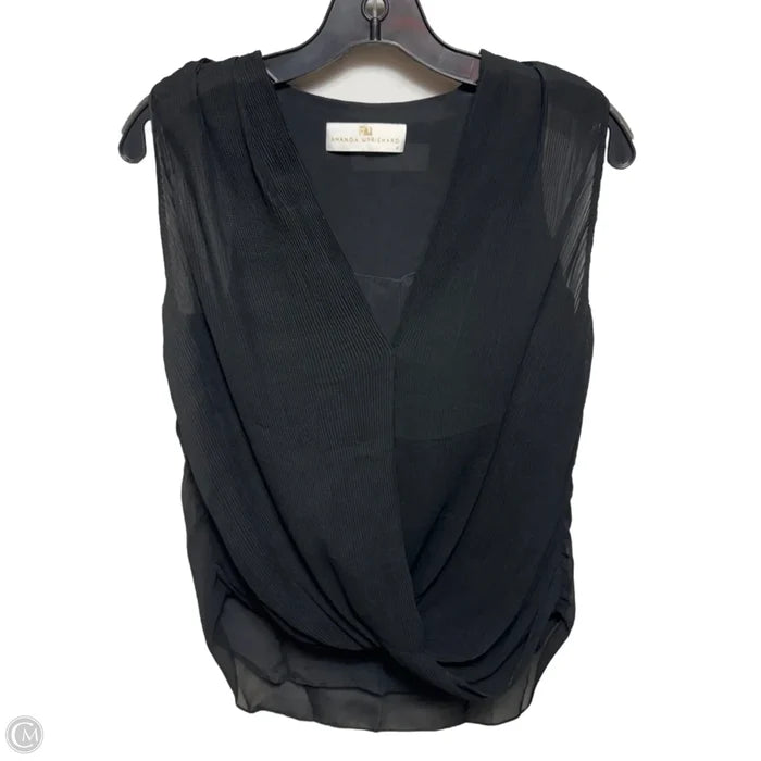 Silk Top Sleeveless By Amanda Uprichard In Black, Size: S
