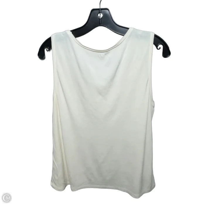 Silk Top Sleeveless By Eileen Fisher In Cream, Size: S ESTIMATED