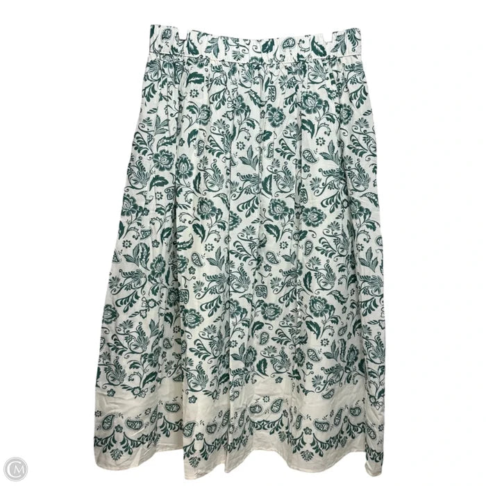 Skirt Maxi By Loft In Green & White, Size: L