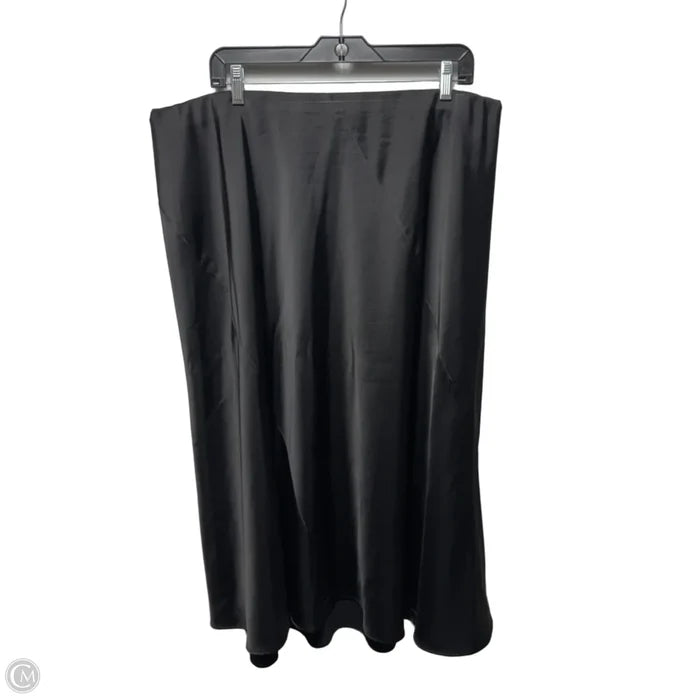 Skirt Midi By Banana Republic In Black, Size: Xl