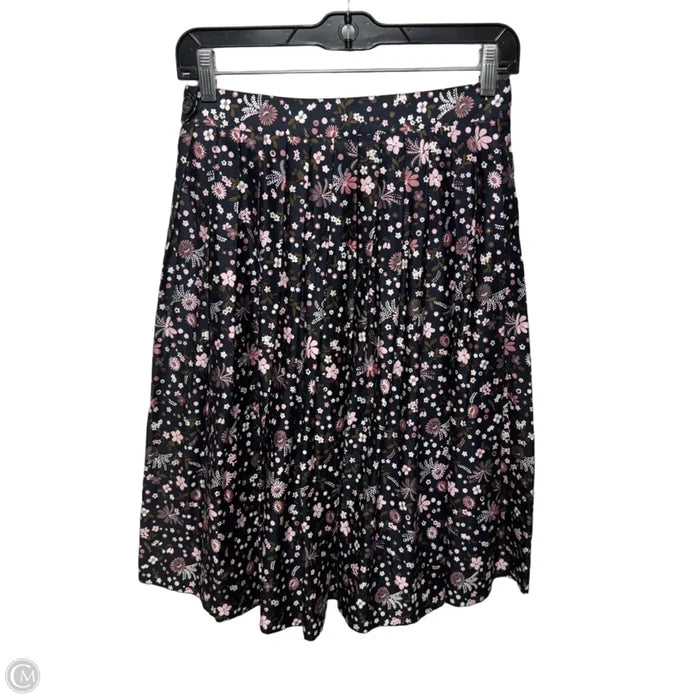 Skirt Midi By Brooks Brothers Red Fleece In Floral Print, Size: 2