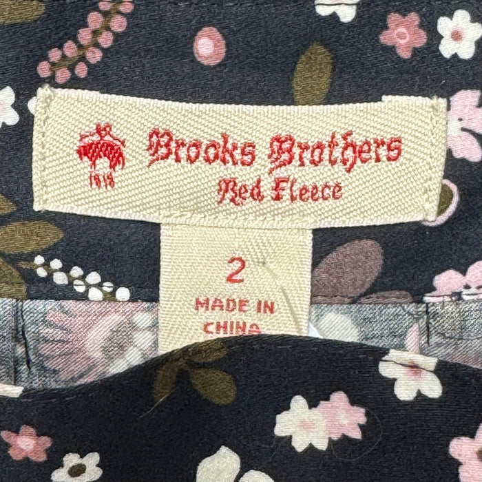 Skirt Midi By Brooks Brothers Red Fleece In Floral Print, Size: 2