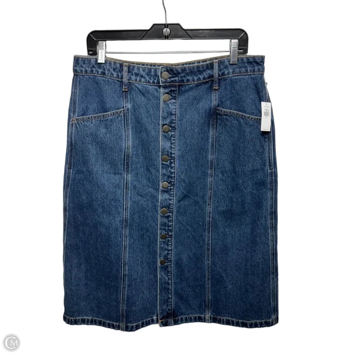 Skirt Midi By Old Navy In Blue Denim, Size: 12
