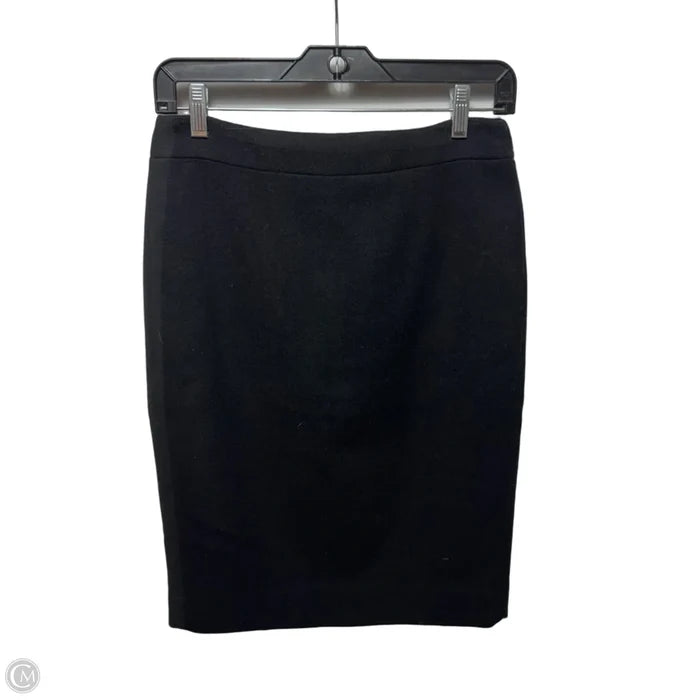 Skirt Midi Wool Blend By J. Crew In Black, Size: 0