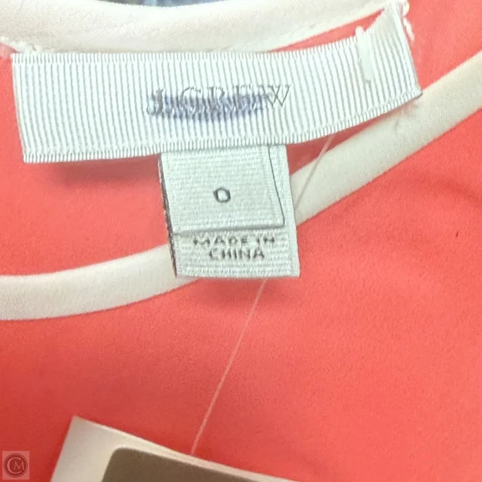 Sleeveless Silk Tank Top By J. Crew In Orange, Size: 0p